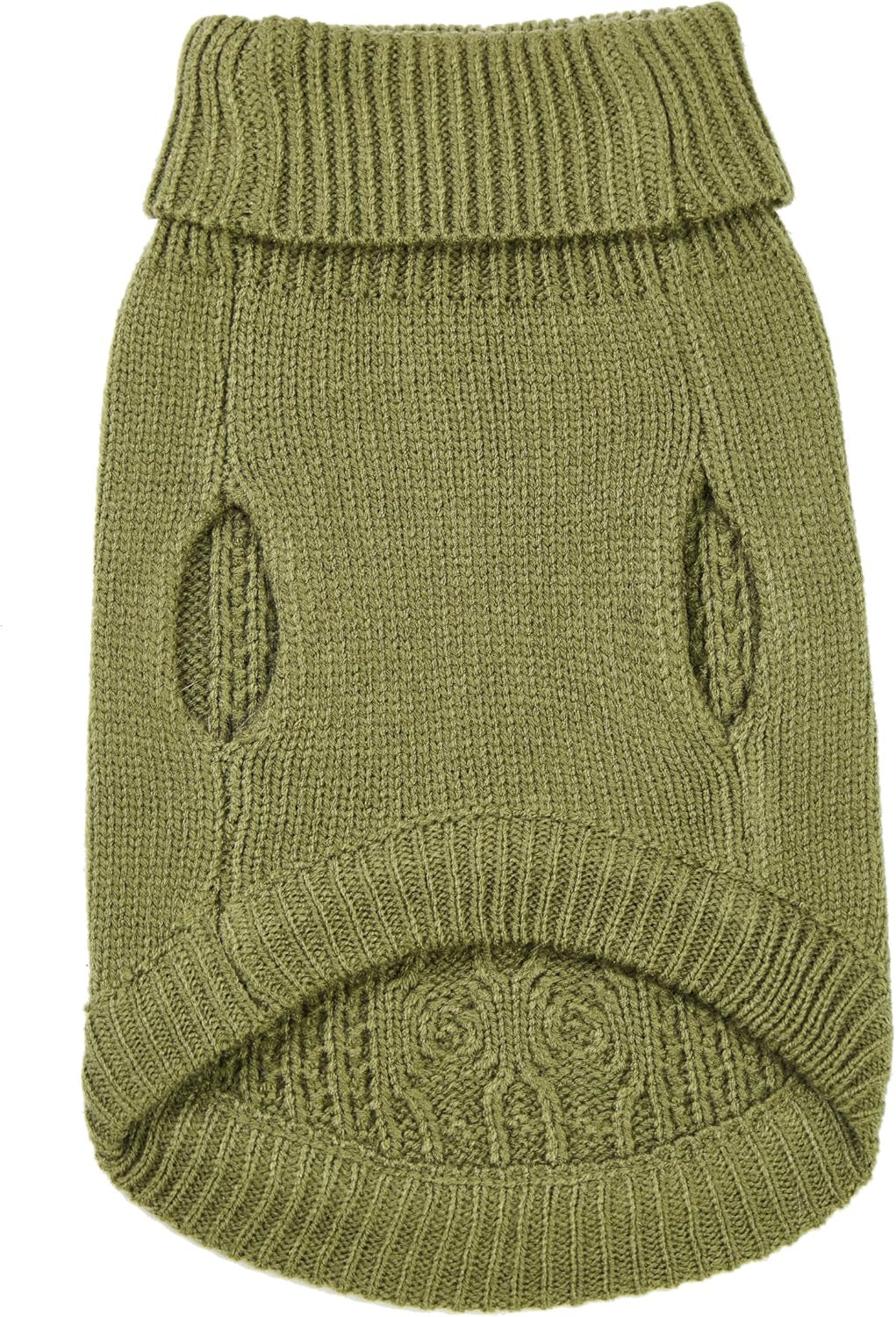 Stretchy Cat Sweater - 17 Colors & 6 Sizes | Snug Winter-Ready Knit for Boy/Girl Cats & Kittens(Olive Green, Medium)