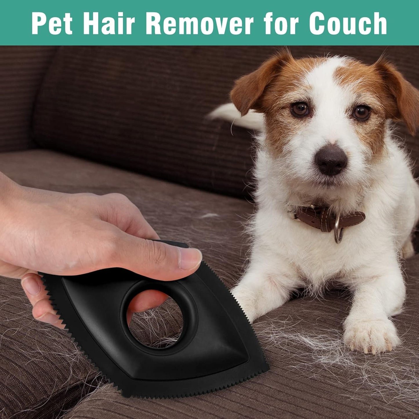 Mini Pet Hair Detailer, Pet Hair Remover for Couch, Dog Hair Remover for Car Interior/Carpet/Fabric, Embedded Detailing Efficient, Safe No-Scratch Surfaces, Palm Size