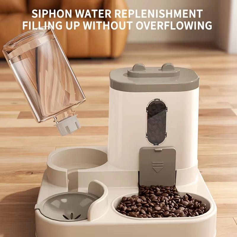 2In 1 Cat Food Dispenser Water and Food Integrated Fully Automatic Cat Food Feeding and Water Dispenser Cute Water Dispenser