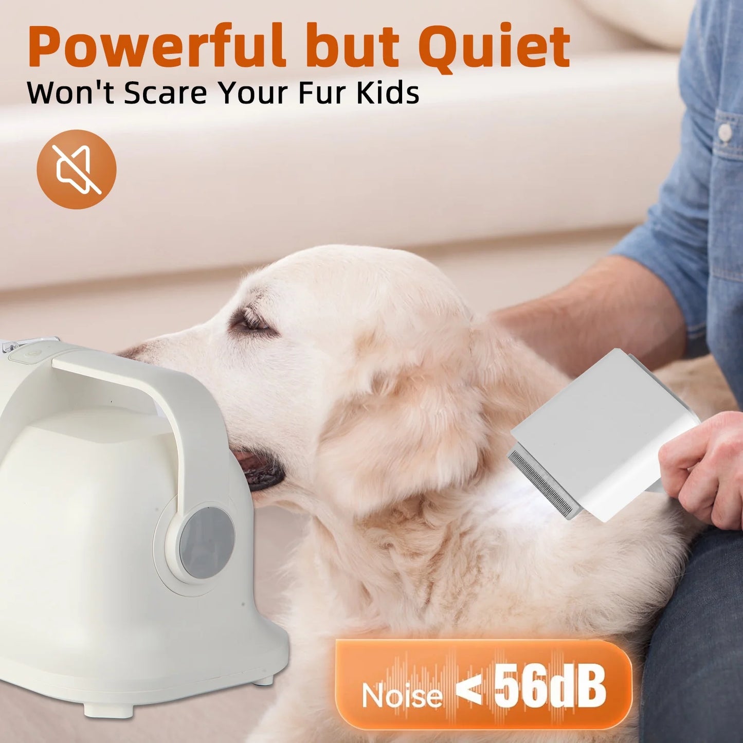 Dog Grooming Kit &Vacuum Pet Grooming Vacuum with 12Kpa Maximum Suction Power, 1.4L
