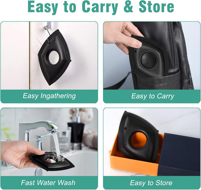 Mini Pet Hair Detailer, Pet Hair Remover for Couch, Dog Hair Remover for Car Interior/Carpet/Fabric, Embedded Detailing Efficient, Safe No-Scratch Surfaces, Palm Size