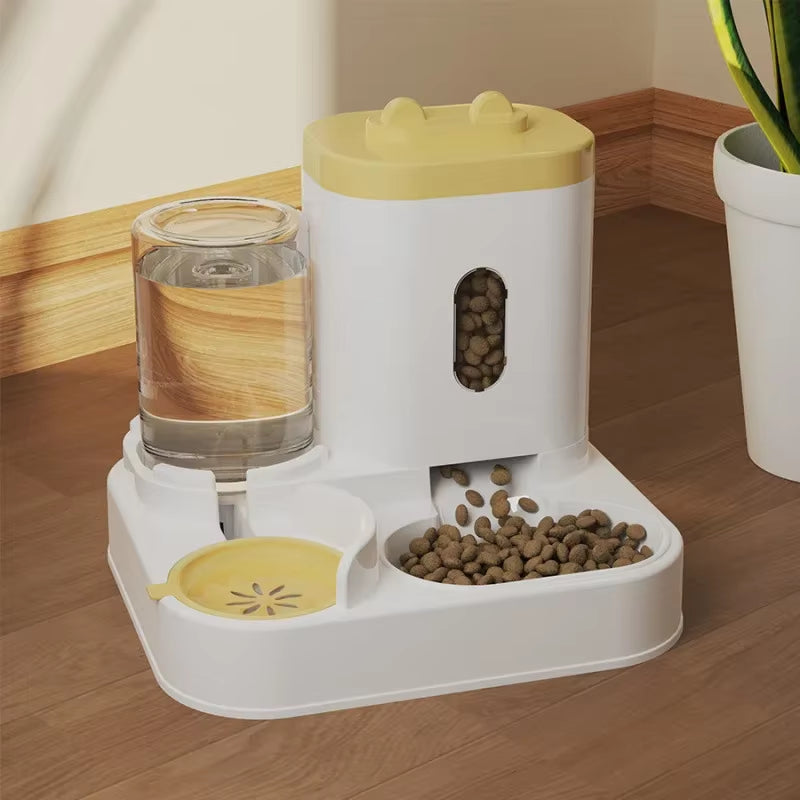 2In 1 Cat Food Dispenser Water and Food Integrated Fully Automatic Cat Food Feeding and Water Dispenser Cute Water Dispenser