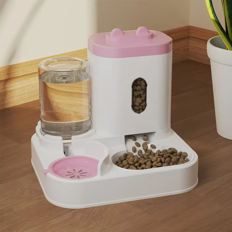 2In 1 Cat Food Dispenser Water and Food Integrated Fully Automatic Cat Food Feeding and Water Dispenser Cute Water Dispenser