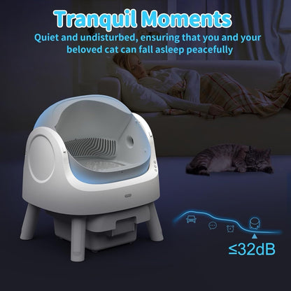 Autoscooper 11 Self Cleaning Cat Litter Box, Automatic Cat Litter Box for Multip