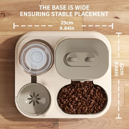 2In 1 Cat Food Dispenser Water and Food Integrated Fully Automatic Cat Food Feeding and Water Dispenser Cute Water Dispenser