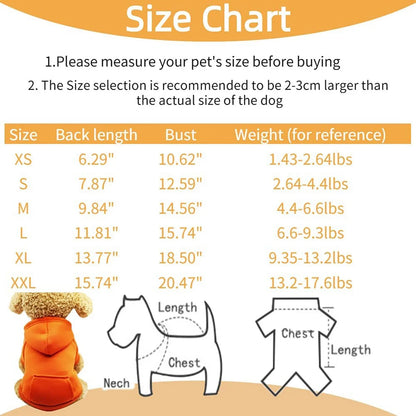 Dog Hoodie with Pocket - Fall Winter Warm Sweater Puppy Clothes Girl Dog Sweater for Small Medium Dogs New Years Dog Clothes Boy Girl Cute Dog Clothes for Boys Small Pug Clothes for Dog Do