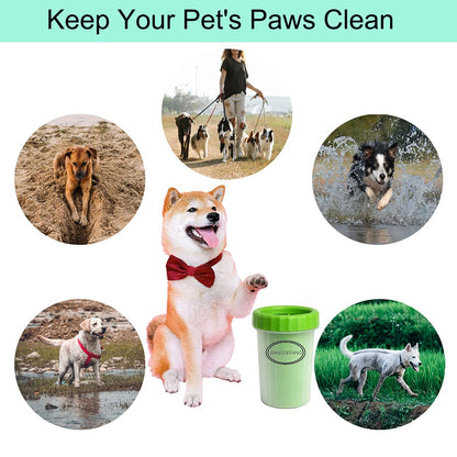 Dog Paw Cleaner, Effectively Cleans Muddy Pet Paws, Small, Green