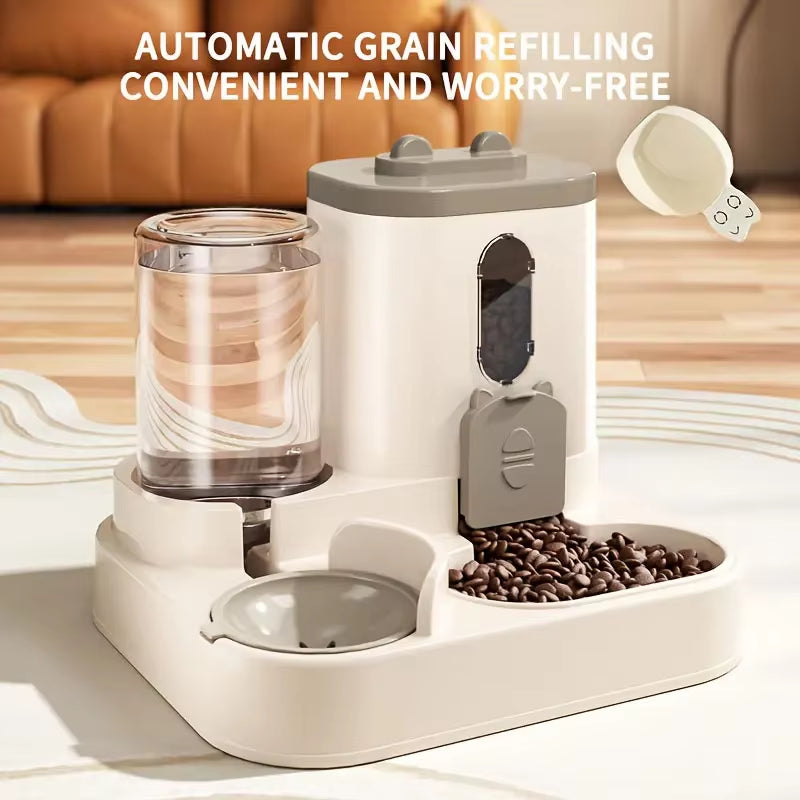 2In 1 Cat Food Dispenser Water and Food Integrated Fully Automatic Cat Food Feeding and Water Dispenser Cute Water Dispenser