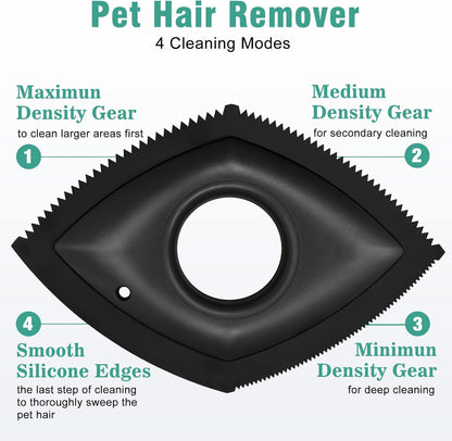 Mini Pet Hair Detailer, Pet Hair Remover for Couch, Dog Hair Remover for Car Interior/Carpet/Fabric, Embedded Detailing Efficient, Safe No-Scratch Surfaces, Palm Size