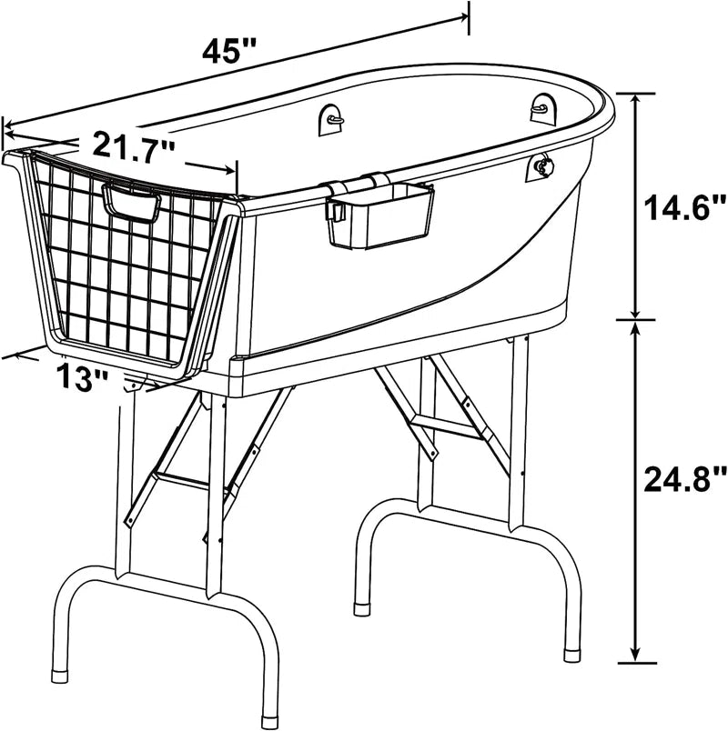 45" Pet Grooming Bathtub Dog Wash Station