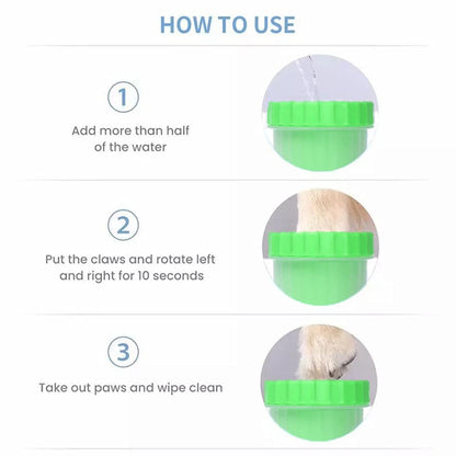 Dog Paw Cleaner, Effectively Cleans Muddy Pet Paws, Small, Green