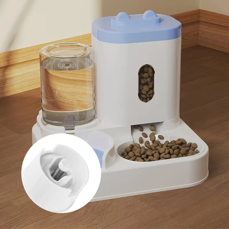 2In 1 Cat Food Dispenser Water and Food Integrated Fully Automatic Cat Food Feeding and Water Dispenser Cute Water Dispenser