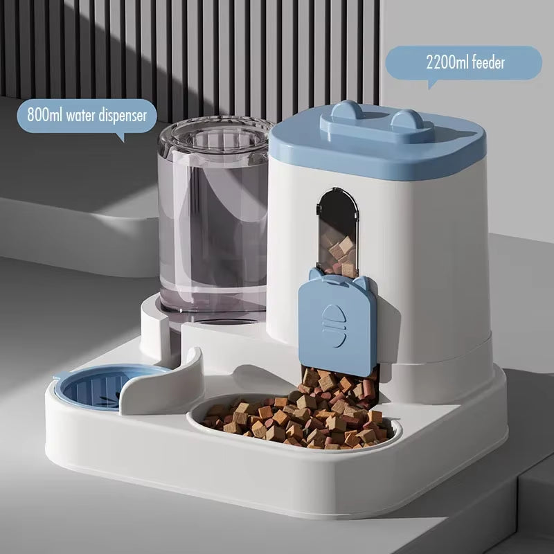 2In 1 Cat Food Dispenser Water and Food Integrated Fully Automatic Cat Food Feeding and Water Dispenser Cute Water Dispenser